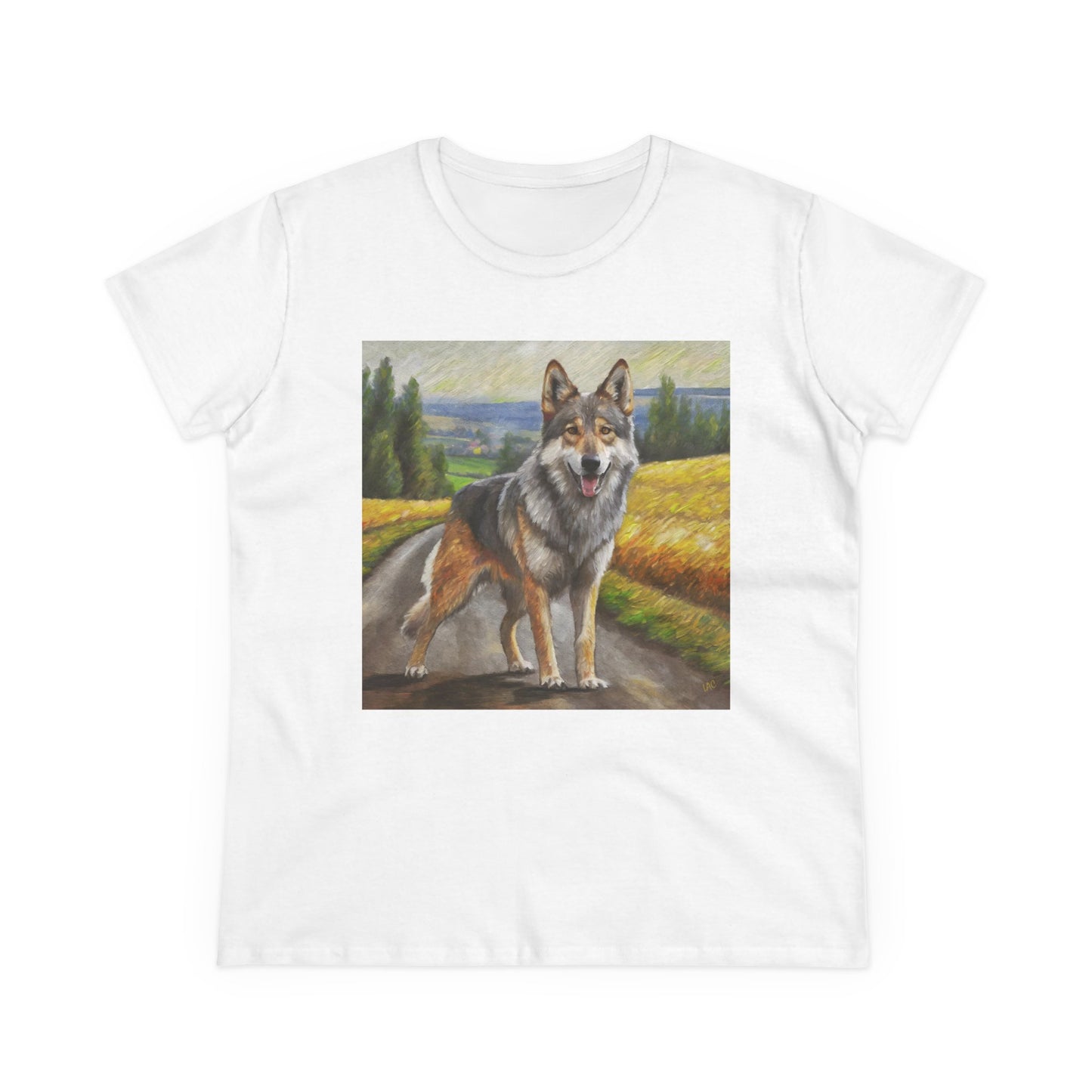 Czechoslovakian Vlcak 'Wolfdog' Women's Midweight Cotton Tee