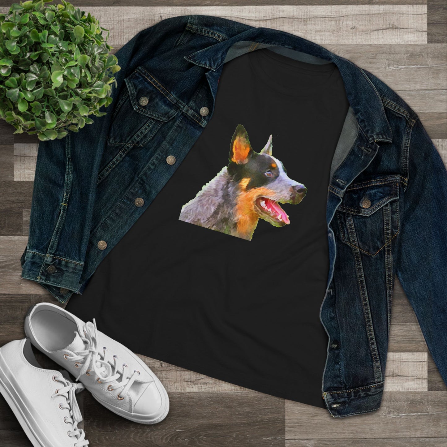 Blue Heeler - Australian Cattle Dog 'Percy' Women's Relaxed Fit Cotton Tee