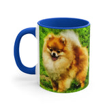 Pomeranian 'Pom Pom' Accent Coffee Mug, 11oz