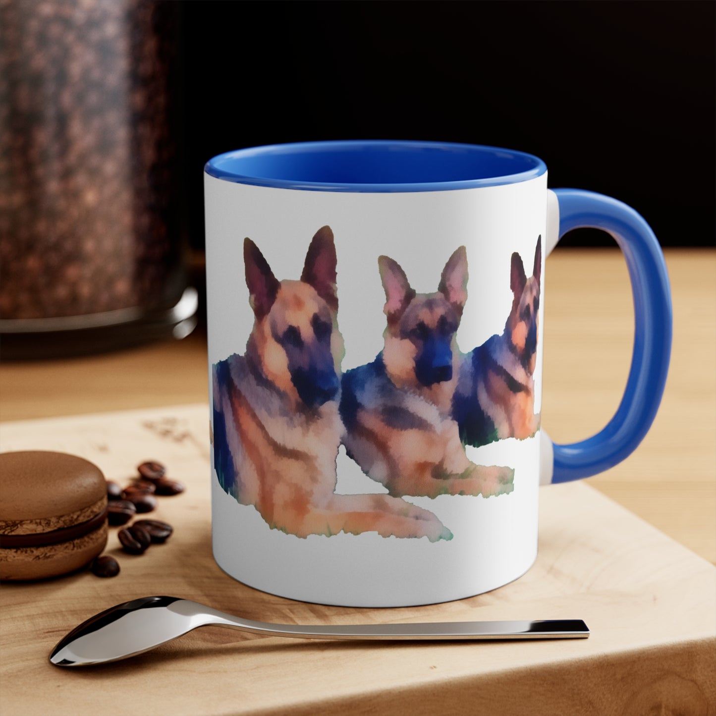 German Shepherd Trio Accent Coffee Mug, 11oz