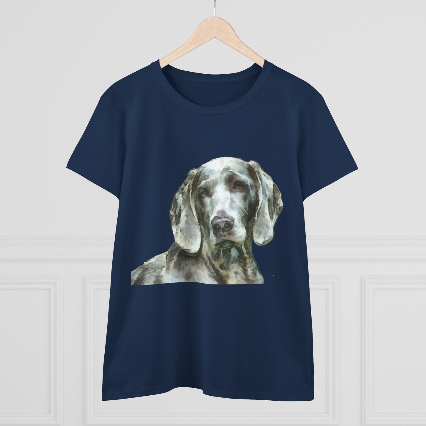 Weimaraner 'Greyson' Women's Midweight Cotton Tee