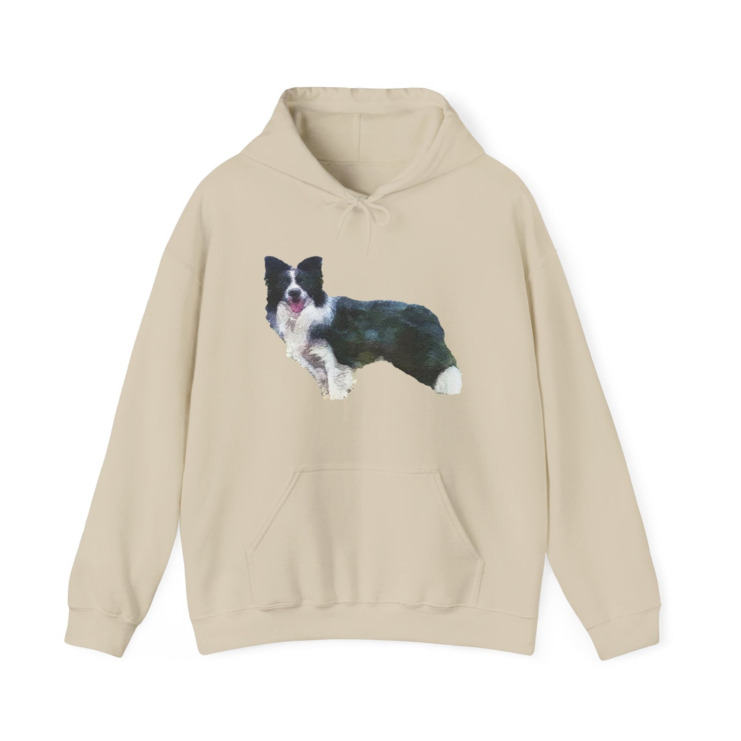 Border Collie 'Andrew' Unisex 50/50 Hooded Sweatshirt
