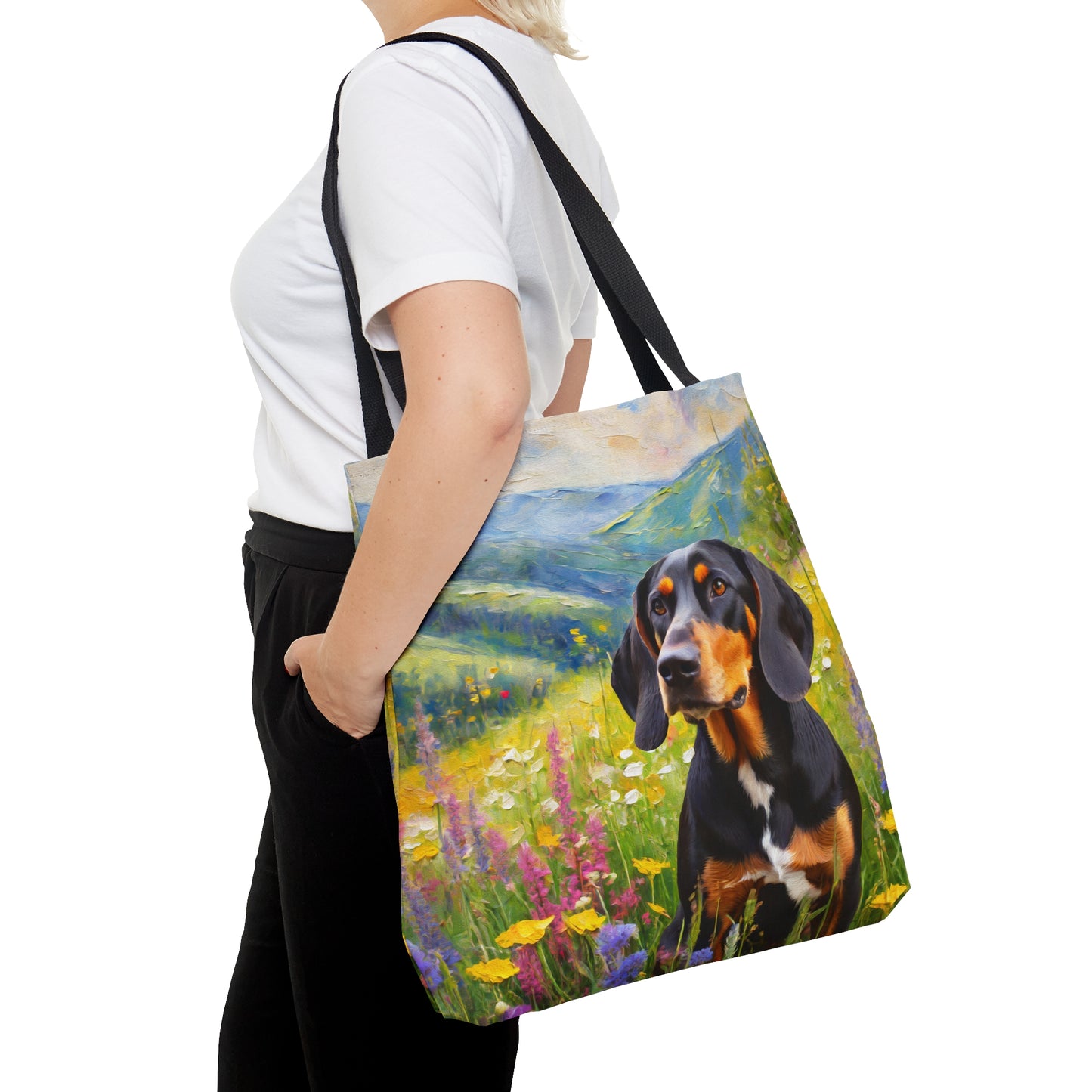 Black & Tan Coonhound Tote Bag