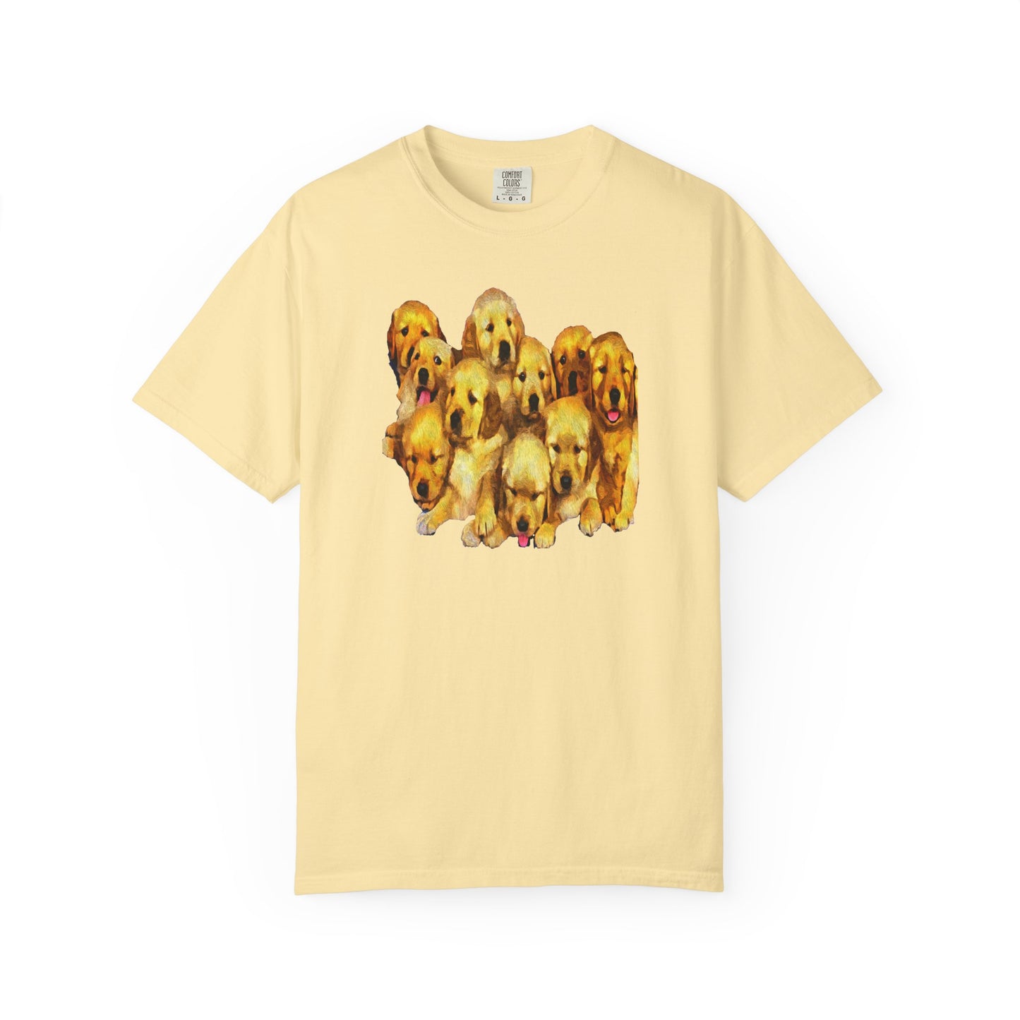 Golden Retriever Puppies Unisex-Adult Relaxed Fit Cotton T-shirt
