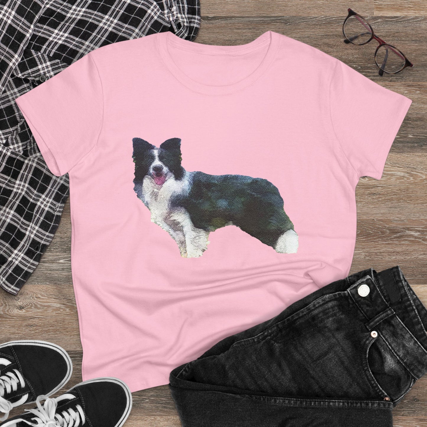 Border Collie '#1' - Women's Midweight Cotton Tee