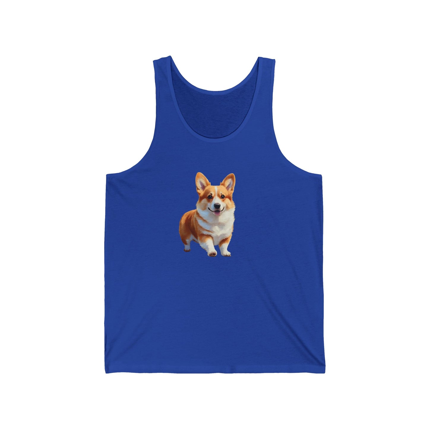 Welsh Corgi Puppy - Unisex Jersey Tank Top