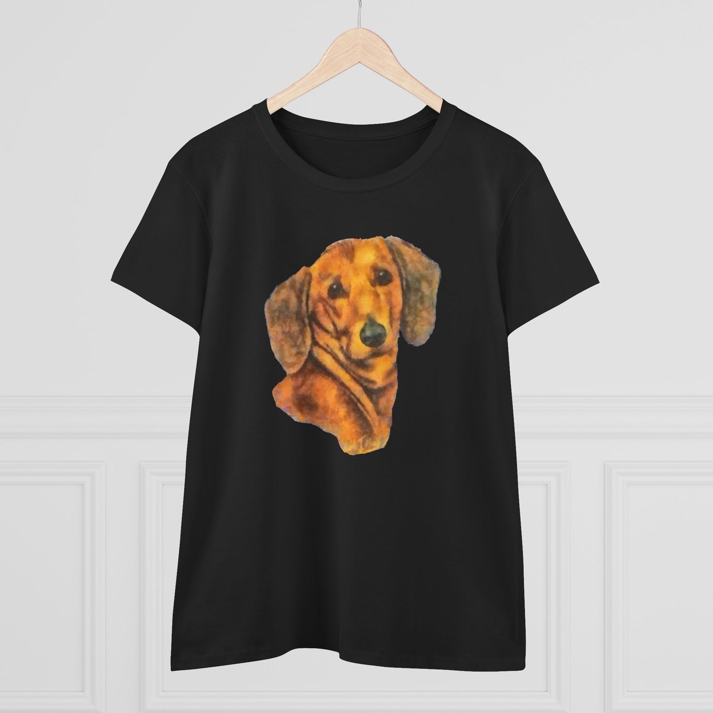 Dachshund 'Doxie #1' Women's Midweight Cotton Tee