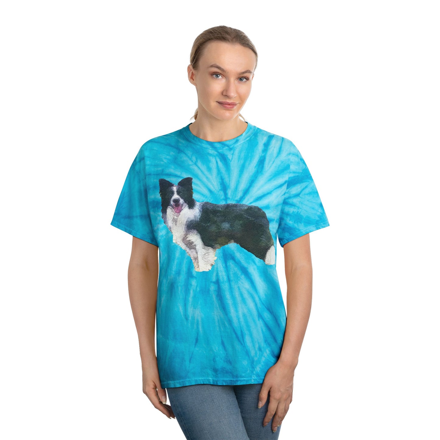 Border Collie '#1' Cyclone Tie-Dye Tee