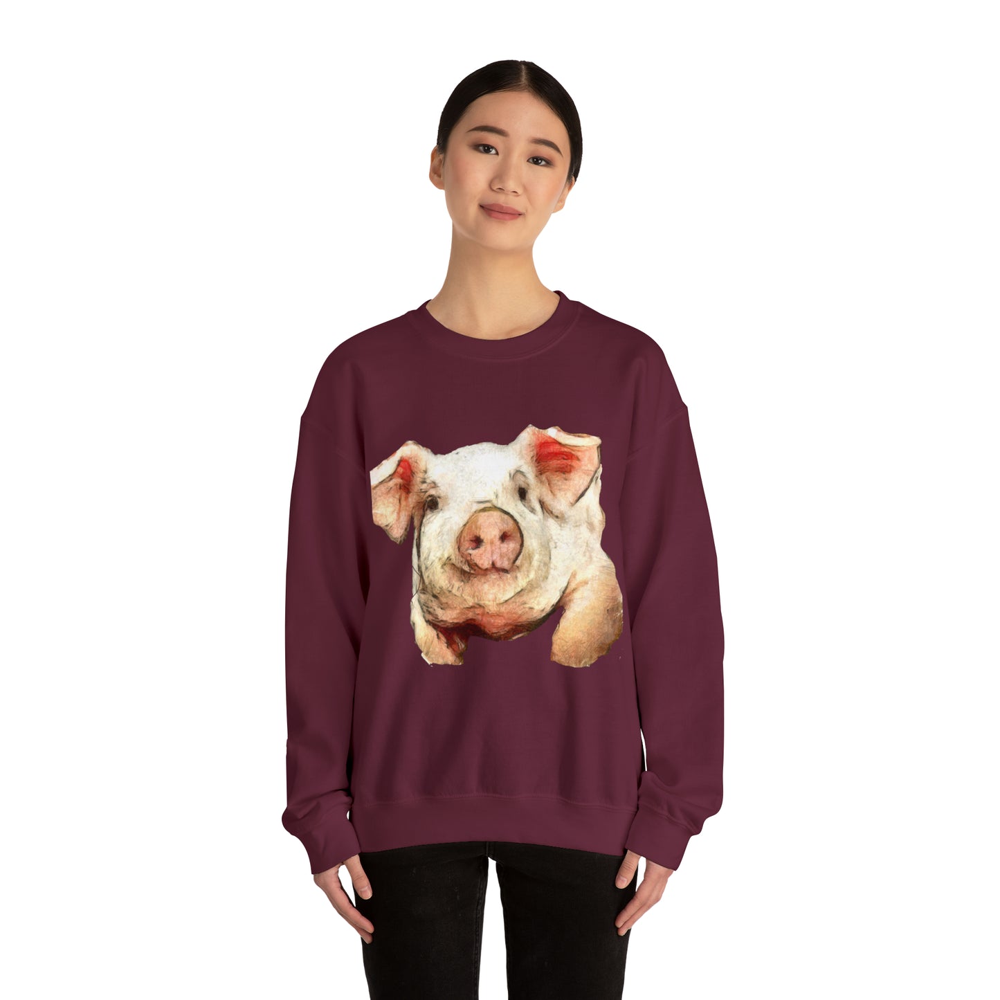 Pig 'Petunia' Unisex 50/50 Crewneck Sweatshirt