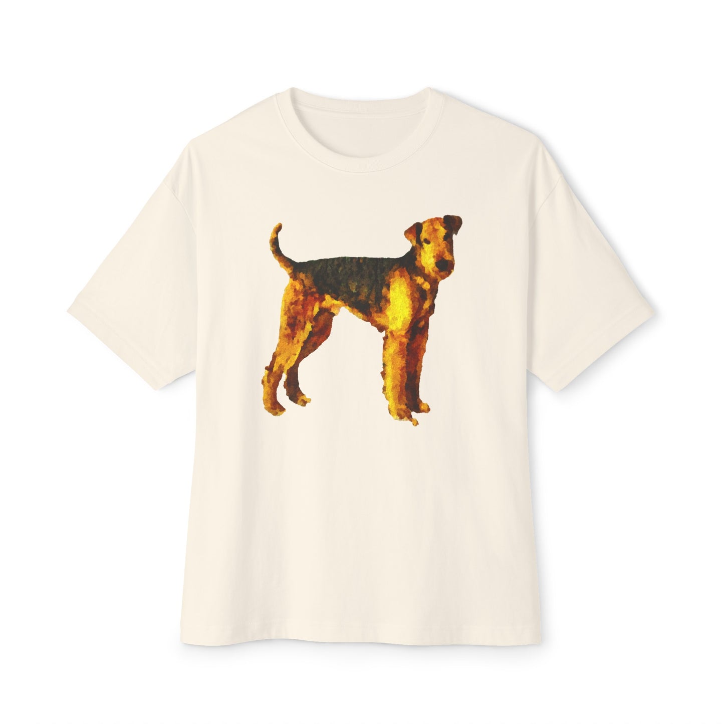 Airedale Terrier Unisex Oversized Ringspun Cotton Boxy T-Shirt