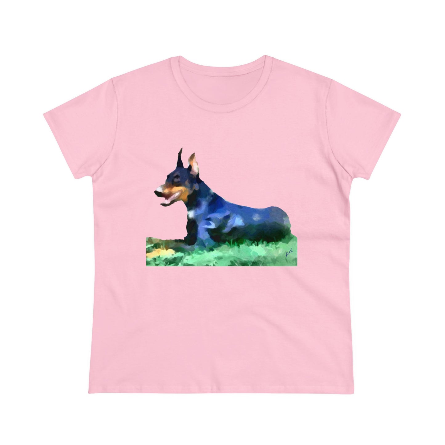 Doberman Pinscher Women's Midweight Cotton Tee