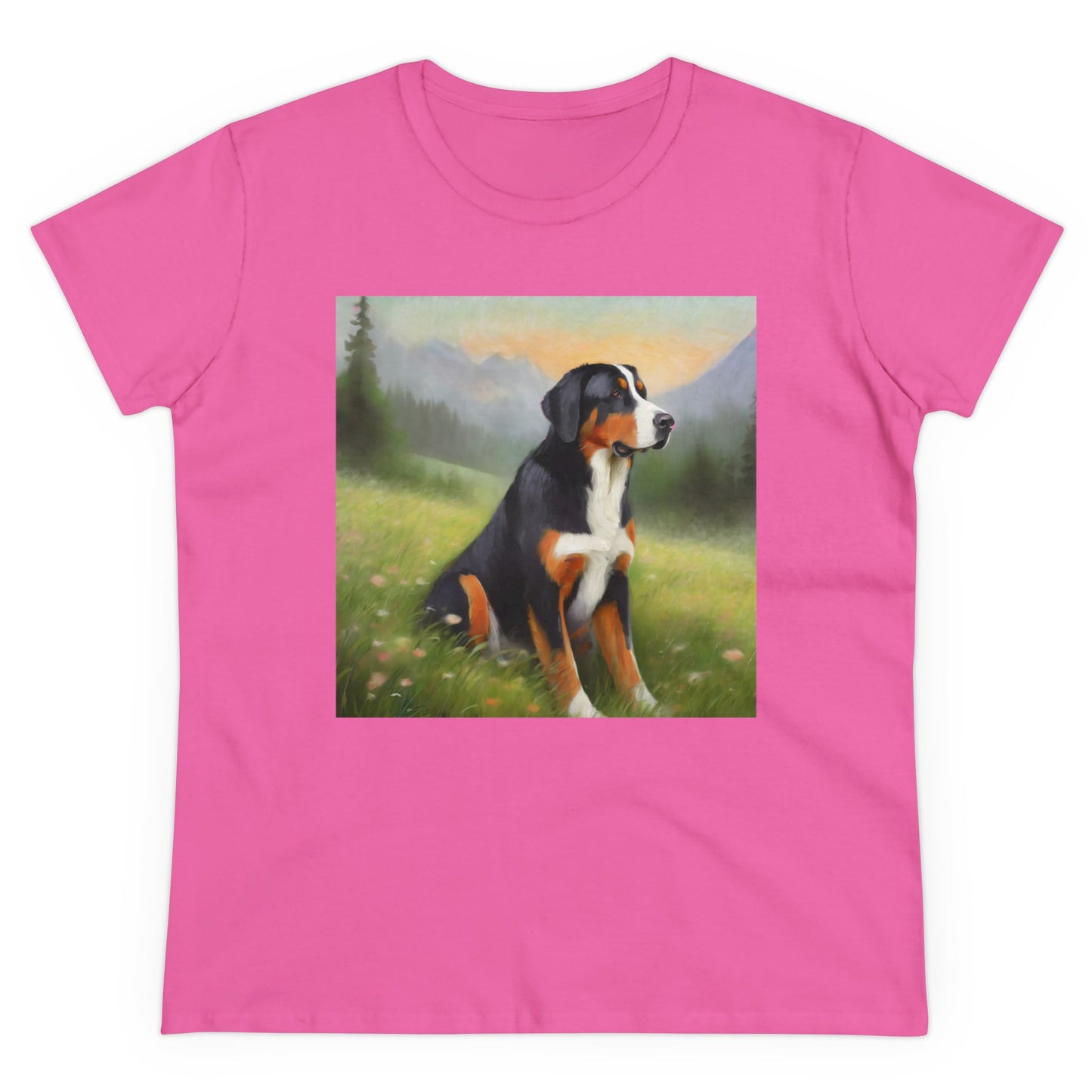 Greater Swiss Mountain Dog Women's Midweight Cotton Tee