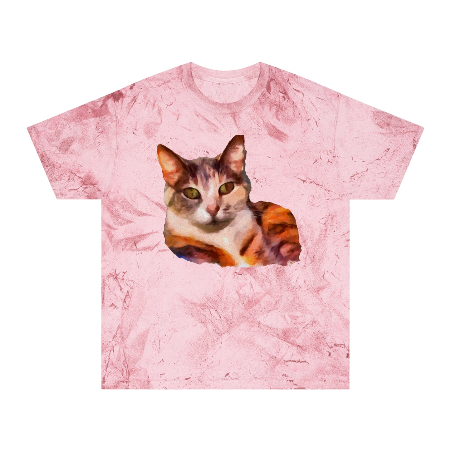 Orange Cat 'Smidget' Unisex Cotton Color Blast T-Shirt