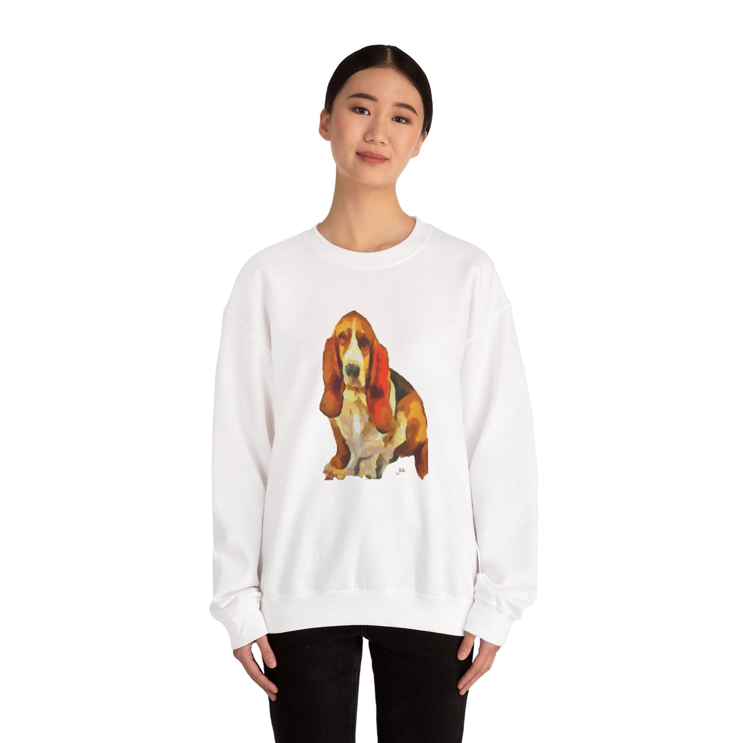 Basset Hound 'Lautrec' Unisex Crewneck Sweatshirt