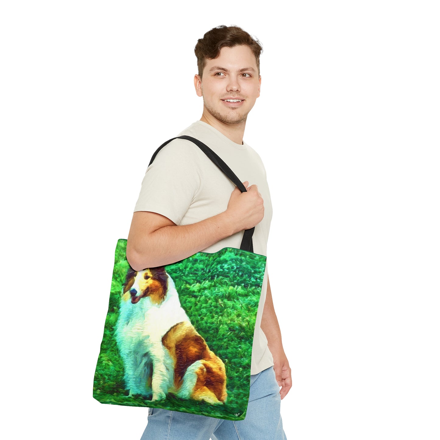Rough Coated Collie "Ramsey" Tote Bag
