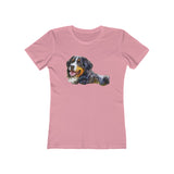 Bernese Mountain Dog Women's Slim Fit Ringspun Cotton T-Shirt