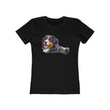 Bernese Mountain Dog Women's Slim Fit Ringspun Cotton T-Shirt