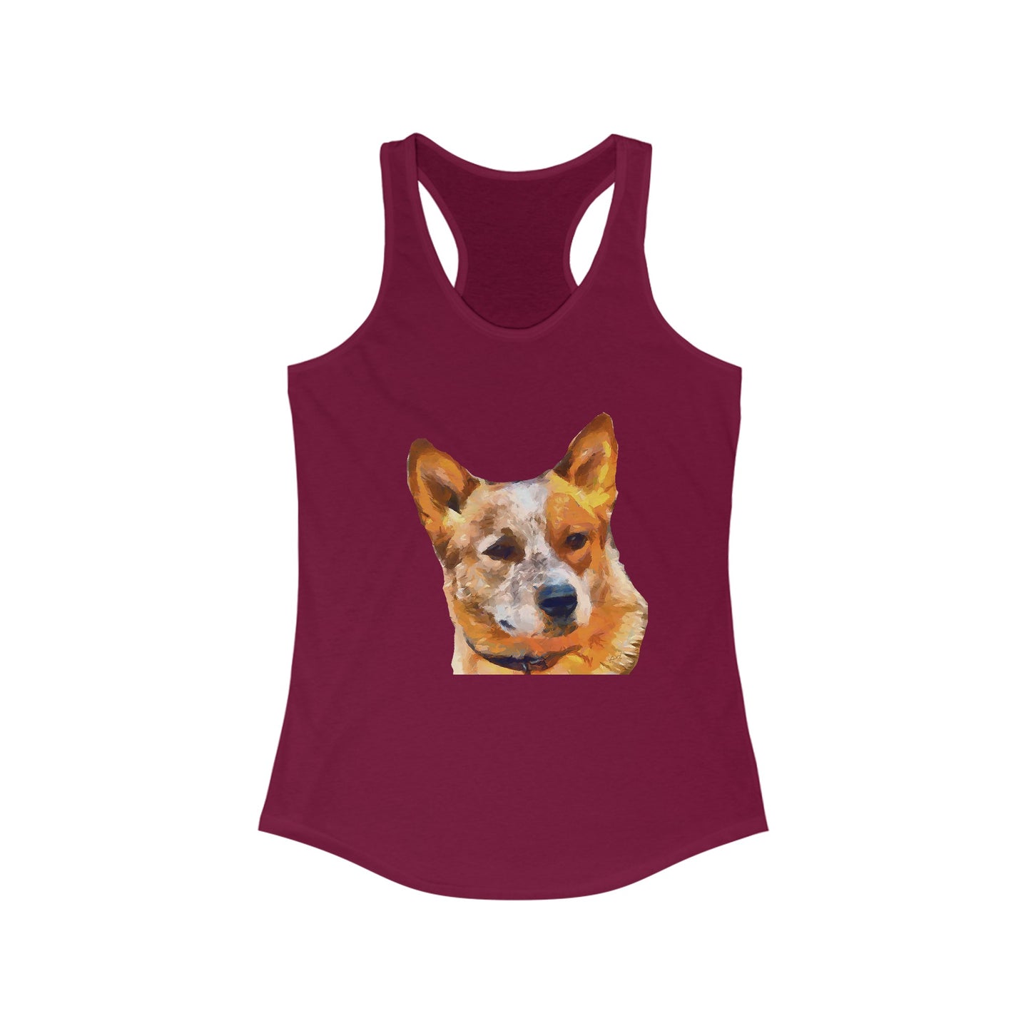 Artistic Whimsy: Red Heeler Women's Racerback Tank
