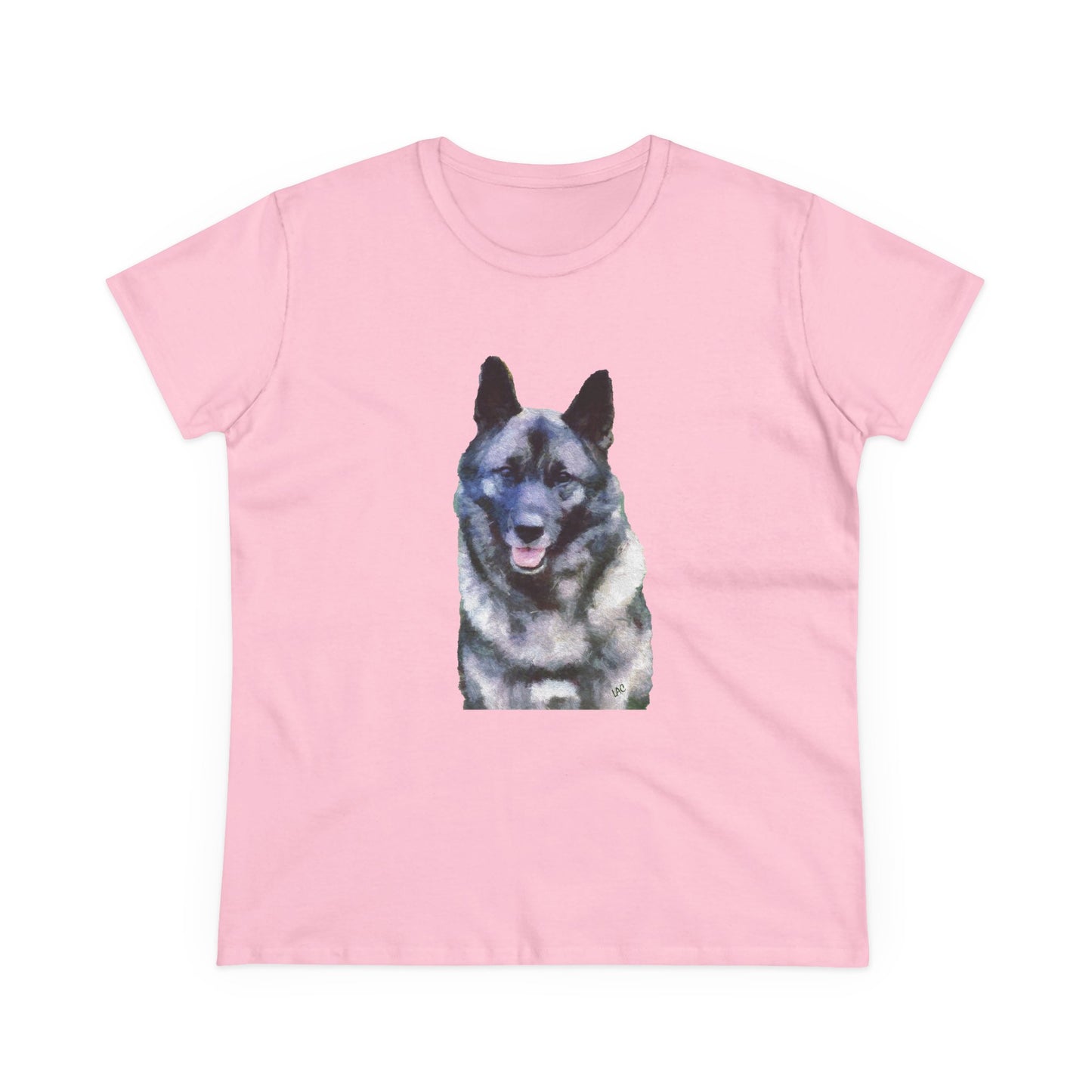 Norwegian Elkhound Women's Midweight Cotton Tee