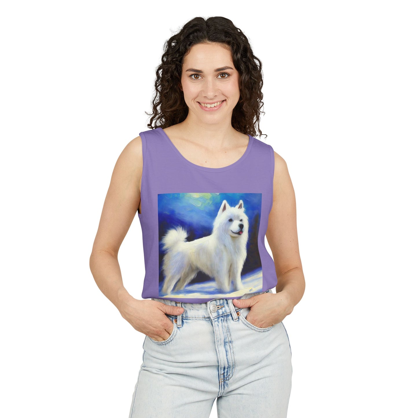 American Eskimo Dog Unisex Relaxed Fit Ringspun Cotton Tank Top