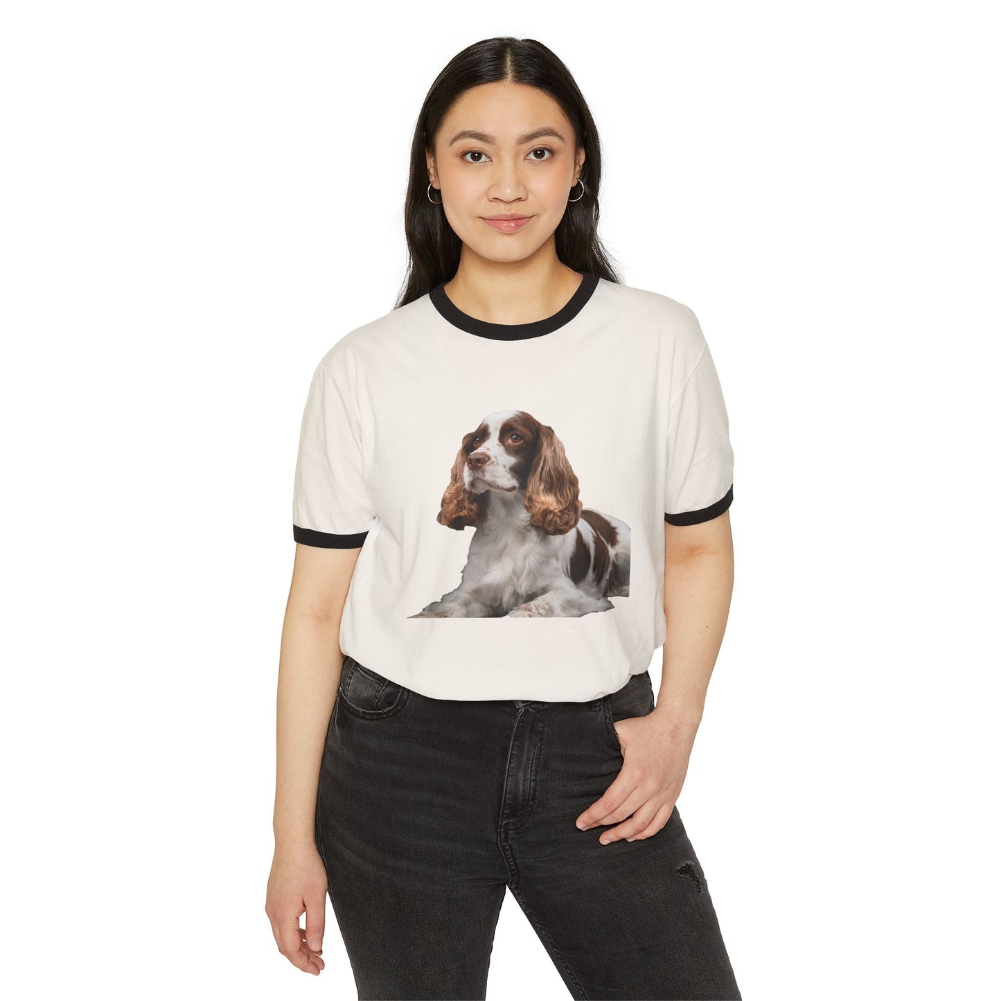 French Spaniel Classic Cotton Ringer T-Shirt