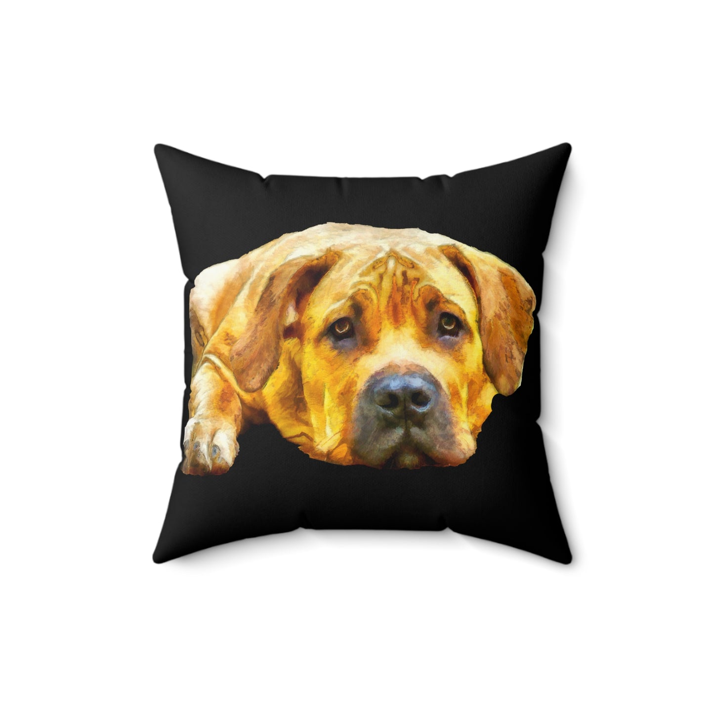 Boerboel Spun Polyester Throw Pillow