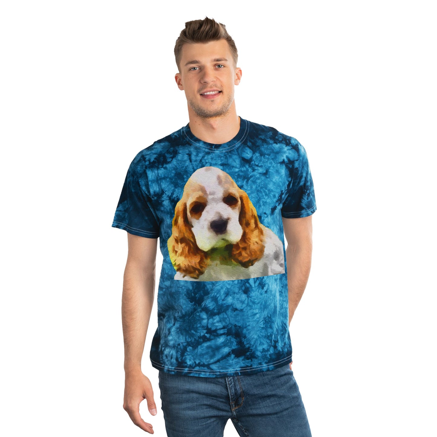 Cocker Spaniel 'Hogan' Tie-Dye Tee by DoggyLips™
