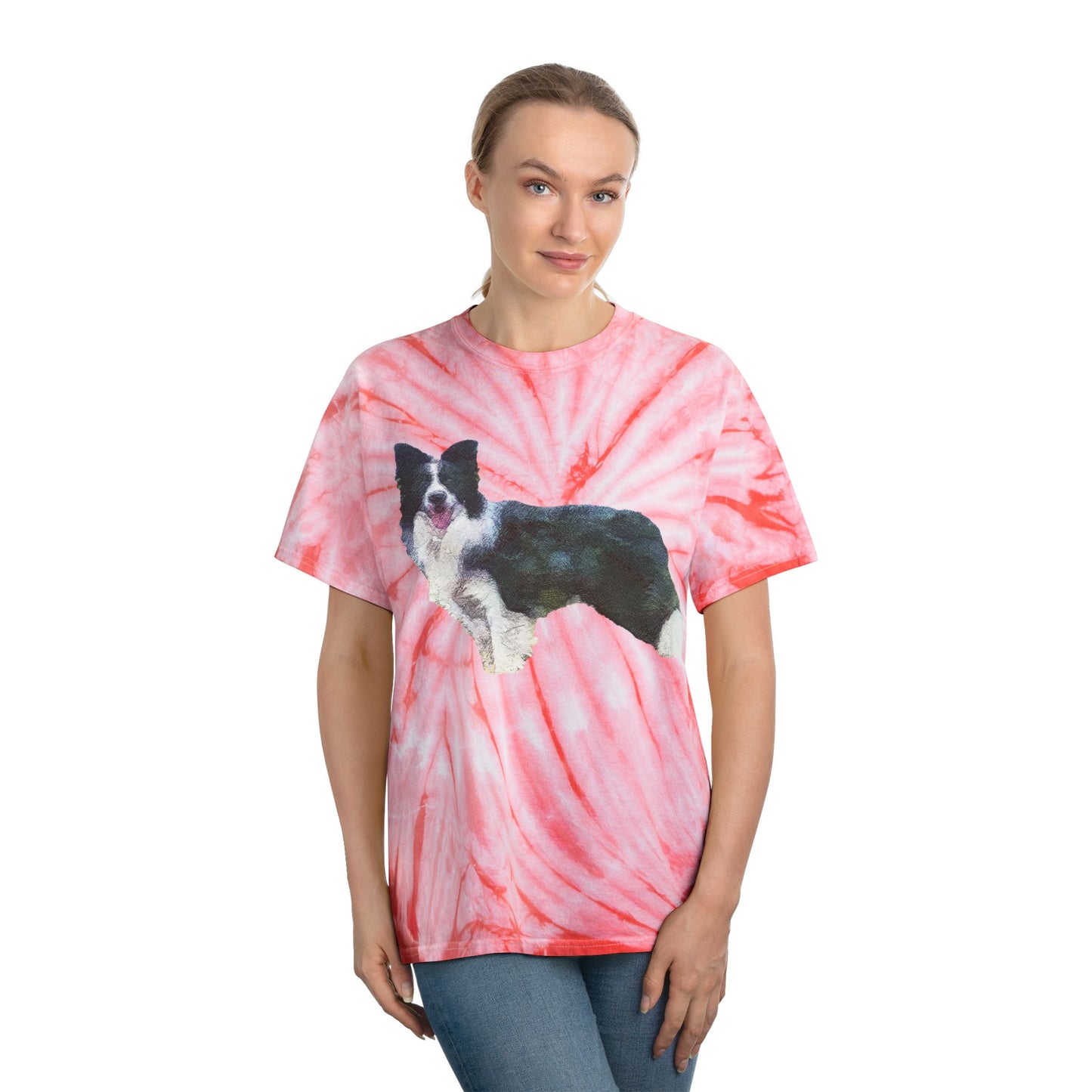 Border Collie '#1' Cyclone Tie-Dye Tee