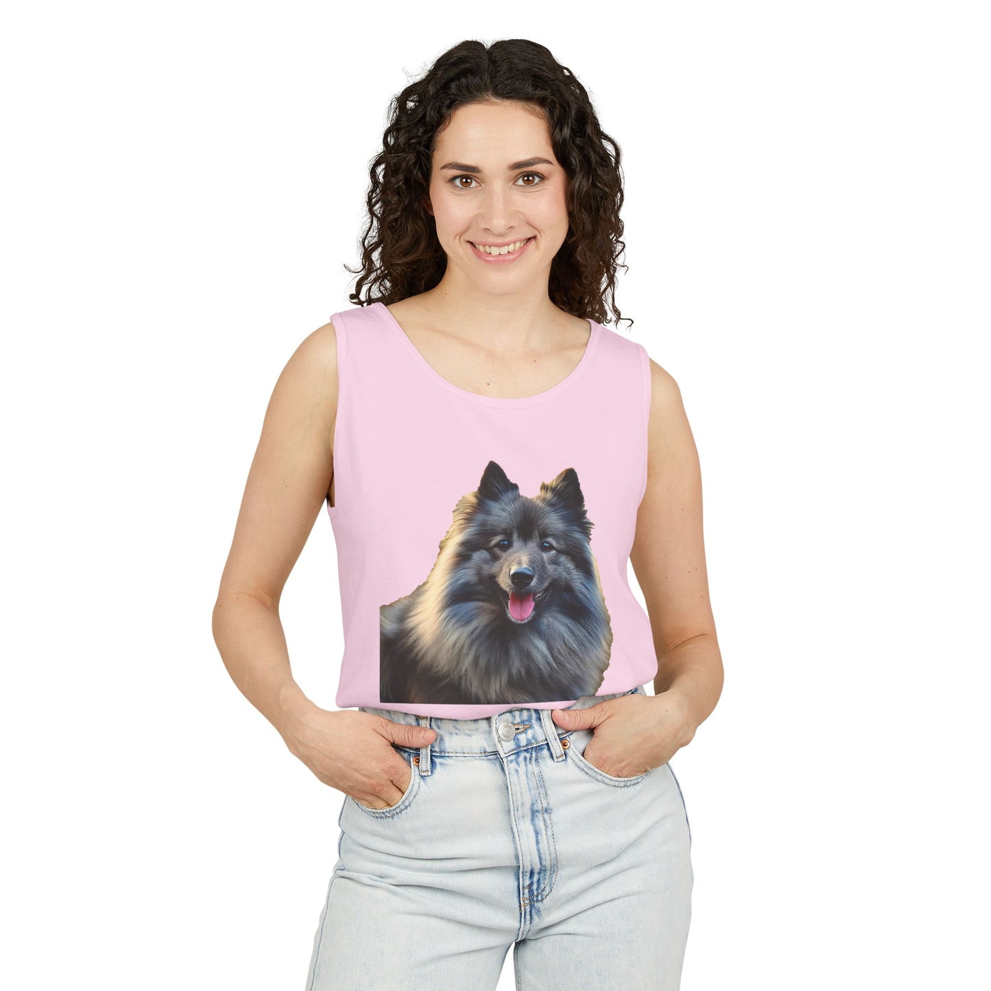 Keeshond Unisex Relaxed Fit Garment-Dyed Tank Top