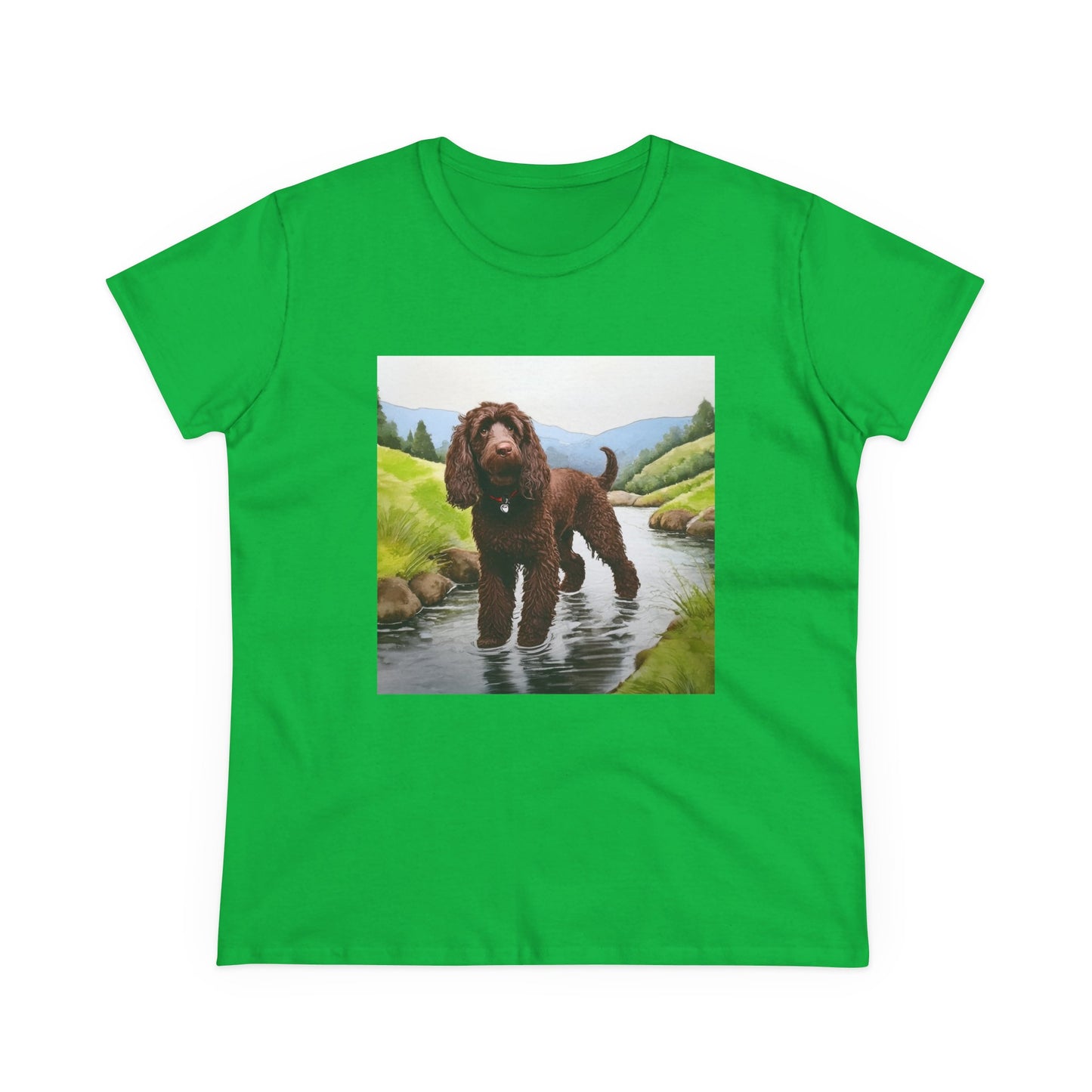 Irish Water Spaniel Women's Midweight Cotton Tee