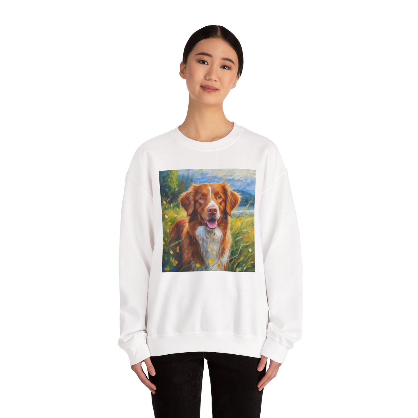 Dixie the Nova Scotia Duck Tolling Retriever 50/50 Crewneck Sweatshirt