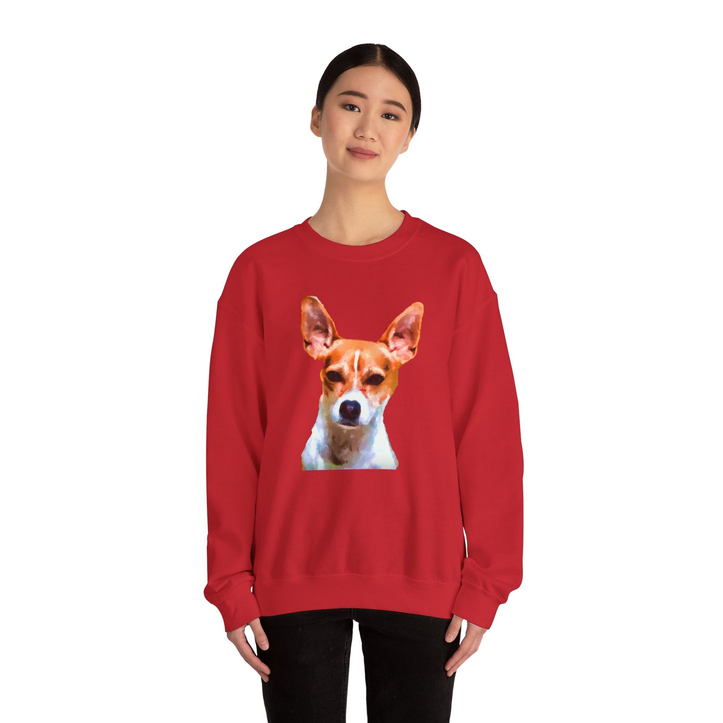 Rat Terrier Unisex 50/50 Crewneck Sweatshirt