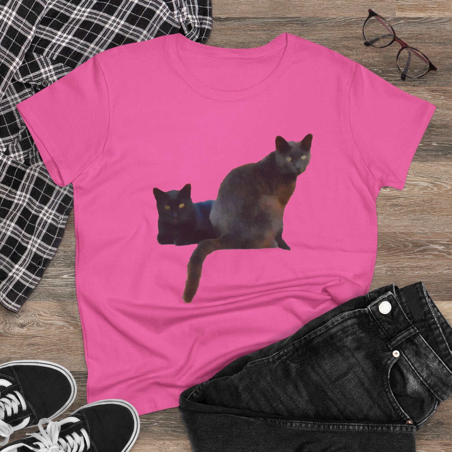 Cats of Greece 'Sifnos Sisters' Women's Midweight Cotton Tee