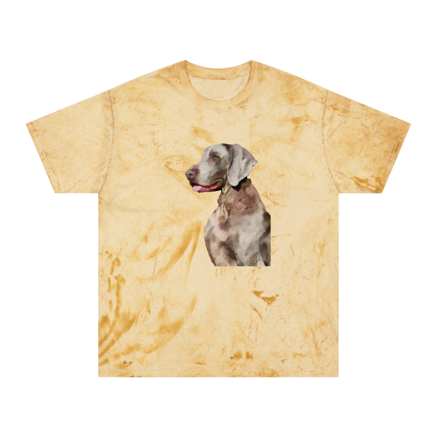 Weimaraner 'Rocky' Unisex RIngspun Cotton - Color Blast T-Shirt