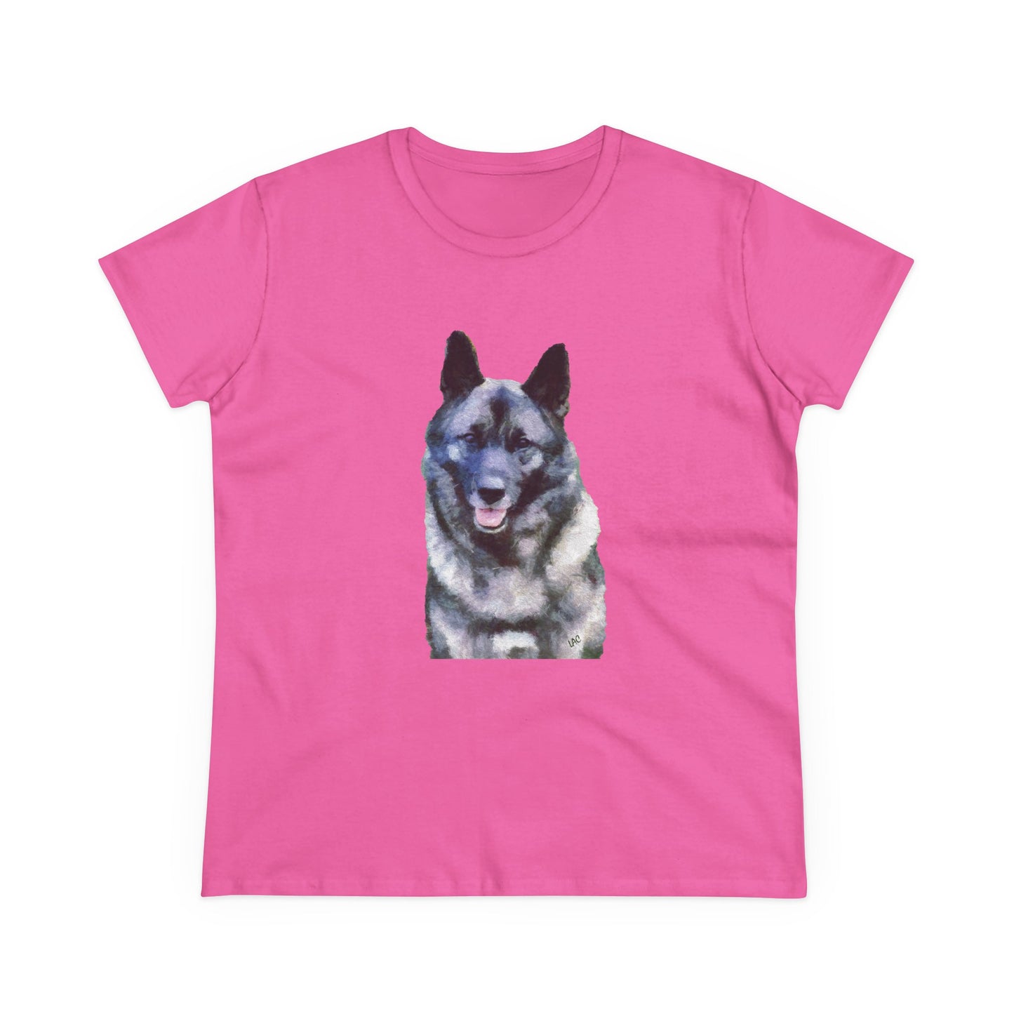 Norwegian Elkhound Women's Midweight Cotton Tee
