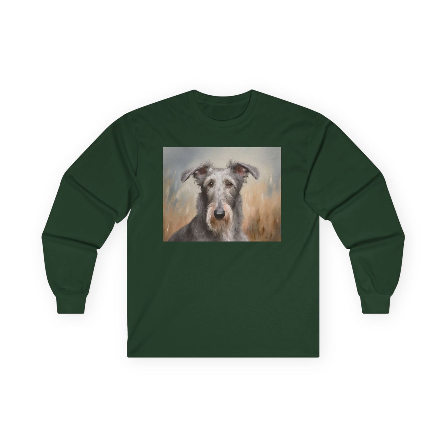 Scottish Deerhound Cotton Long Sleeve Tee