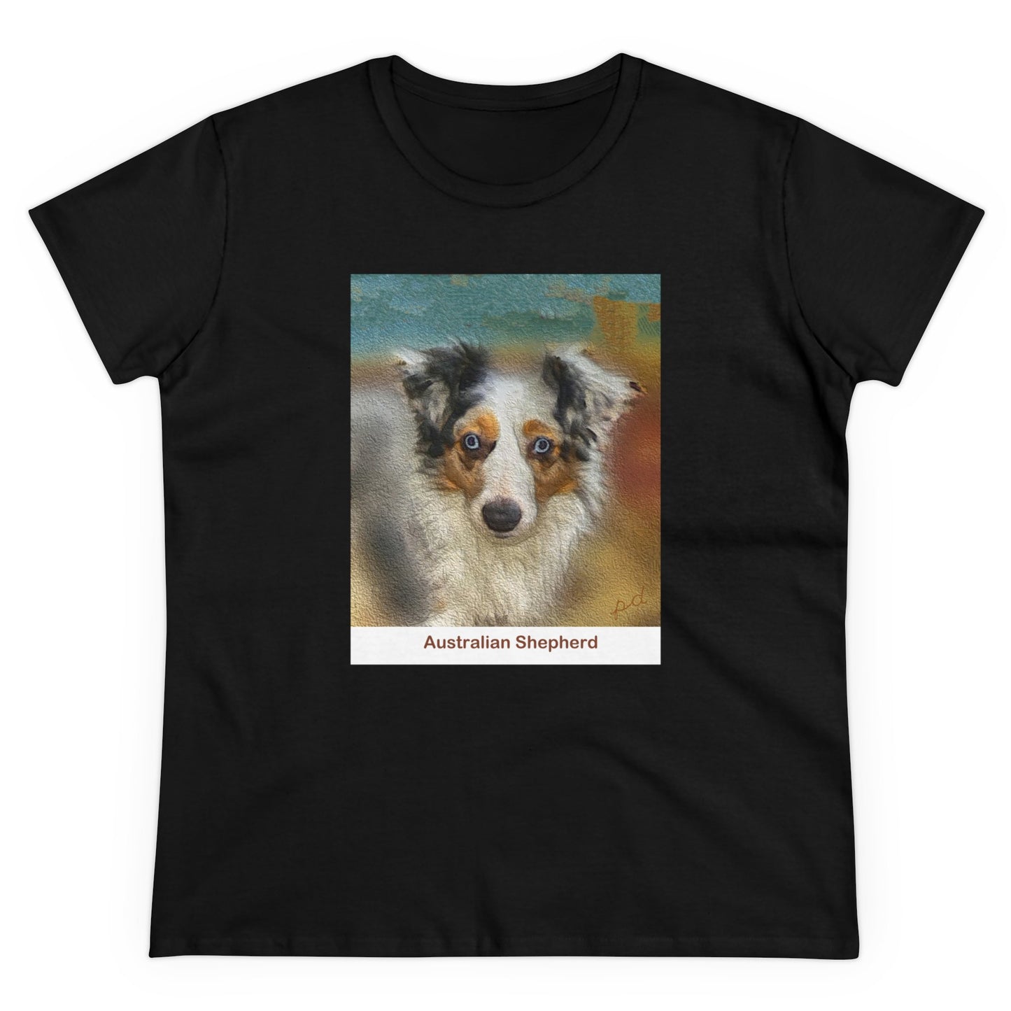 Australian Shepherd 'Zack' Women's Midweight Cotton Tee