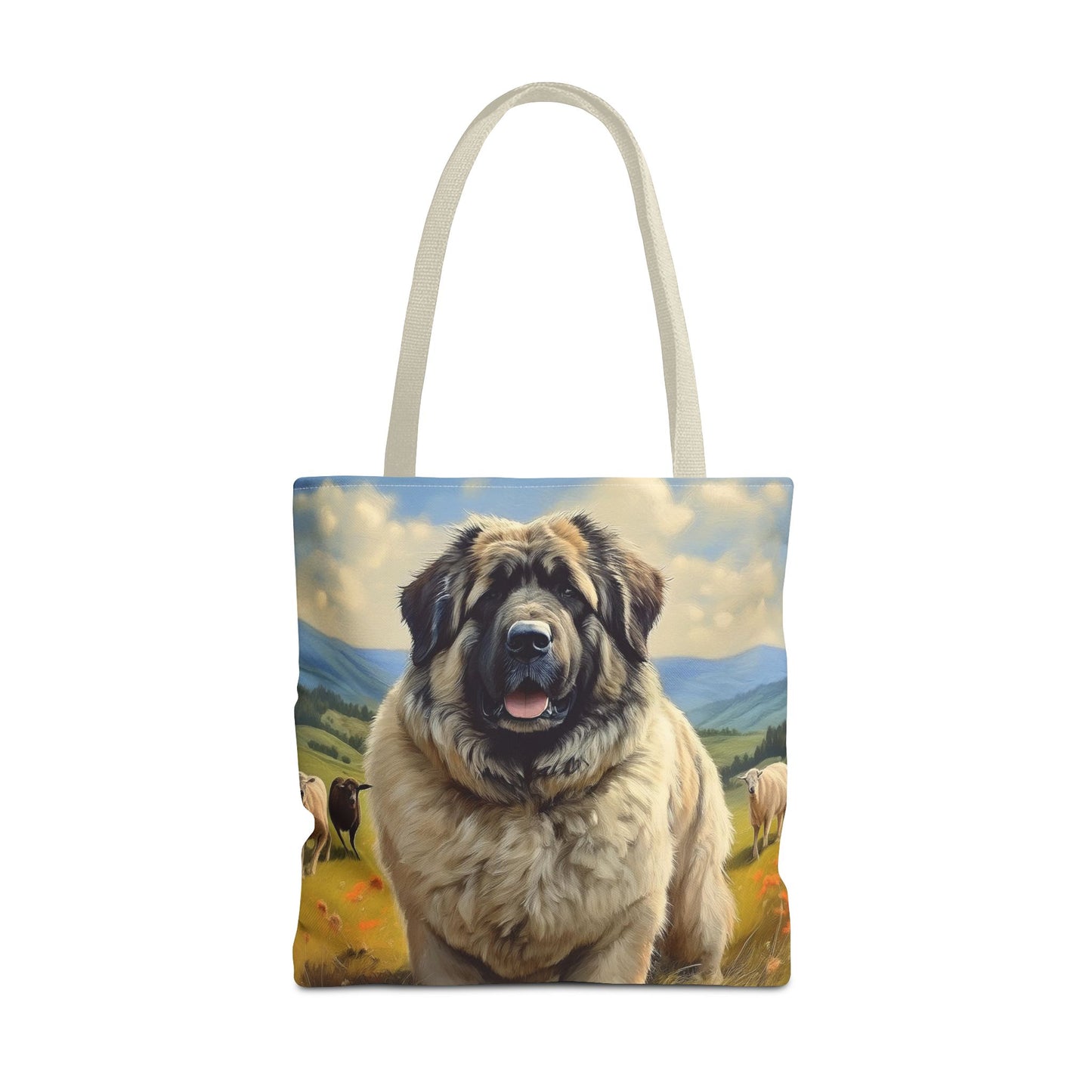 Caucasian Shepherd Dog Polyester Tote Bag (AOP)