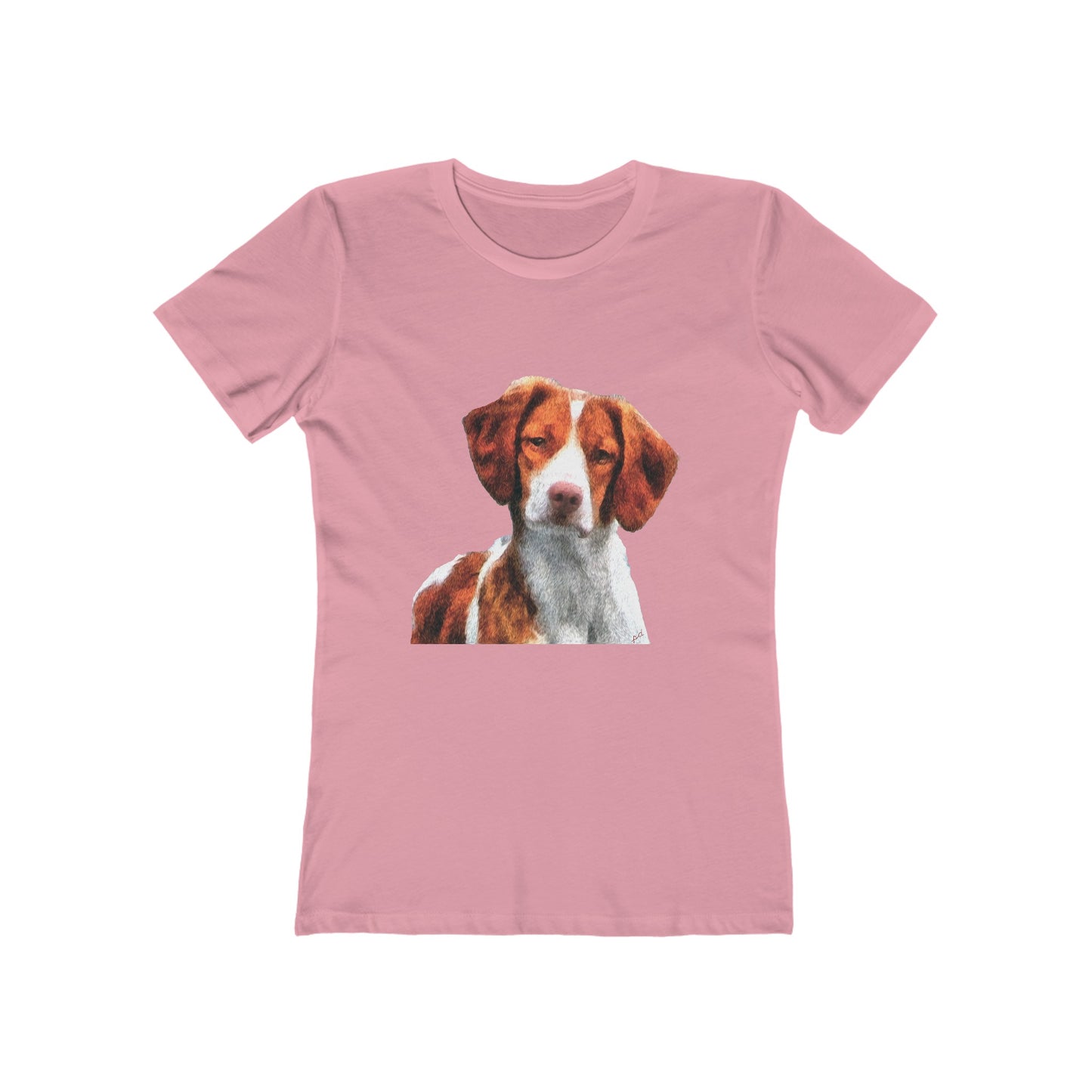 Brittany Spaniel 'Gunner' Women's Slim Fitted T-Shirt