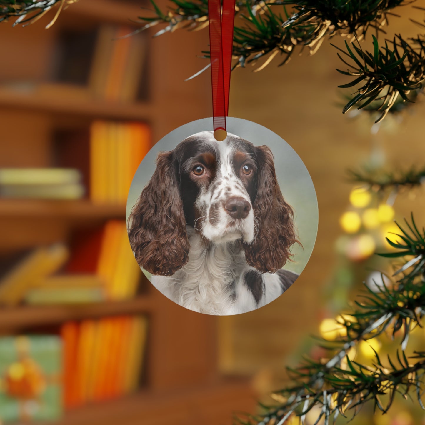 French Spaniel Metal Ornaments
