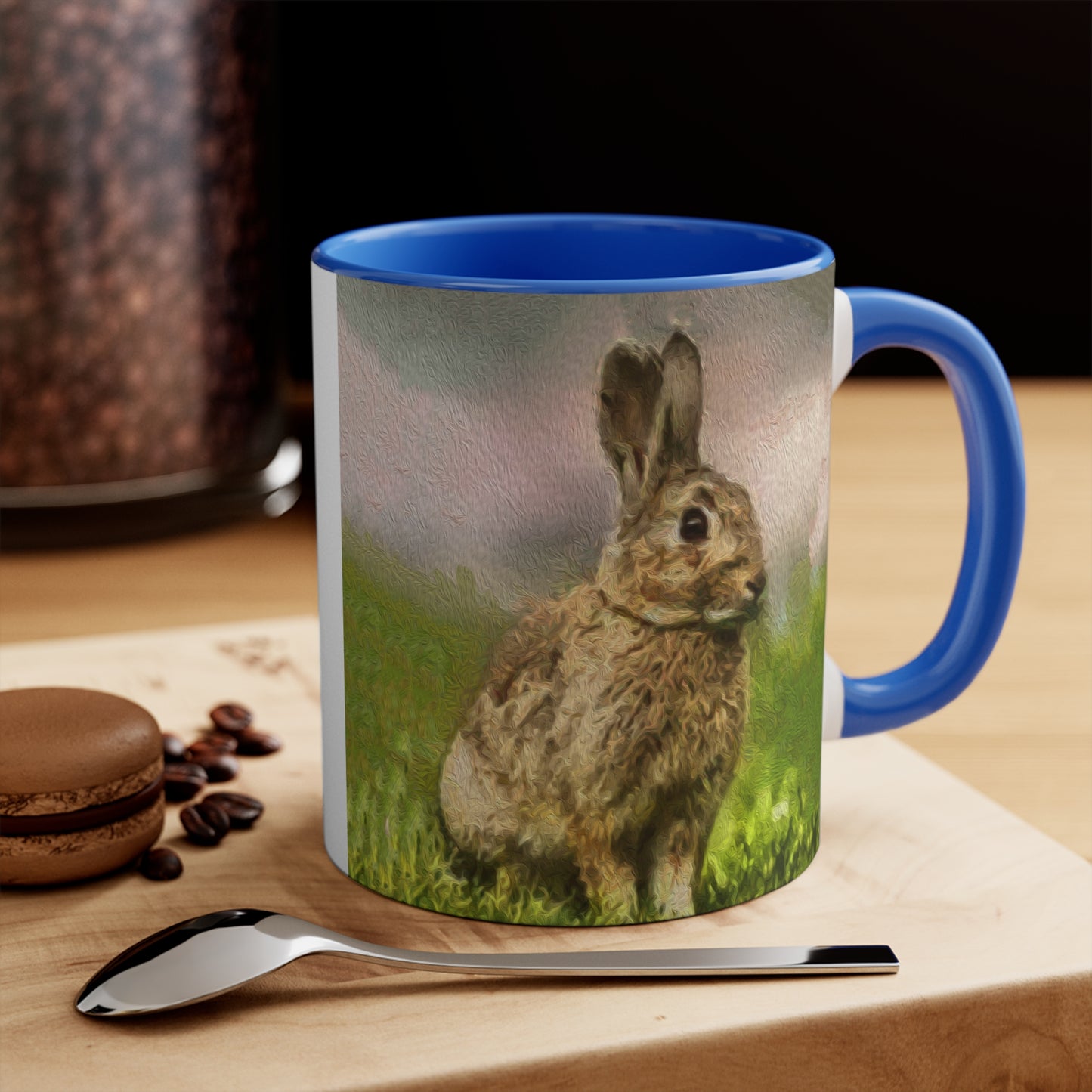 Rabbit 'Clover' Accent Coffee Mug, 11oz