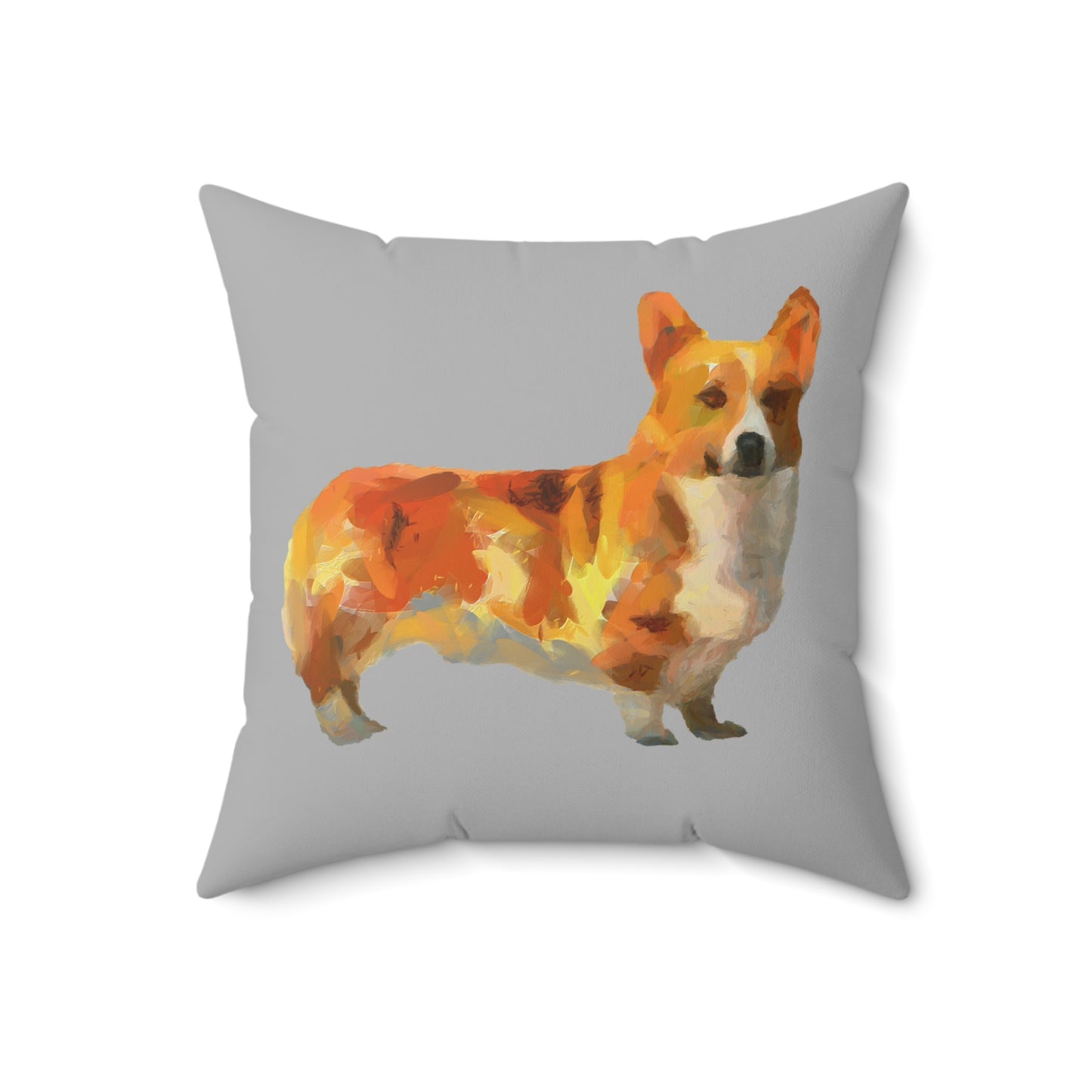 Pembroke Welsh Corgi Spun Polyester Throw Pillow