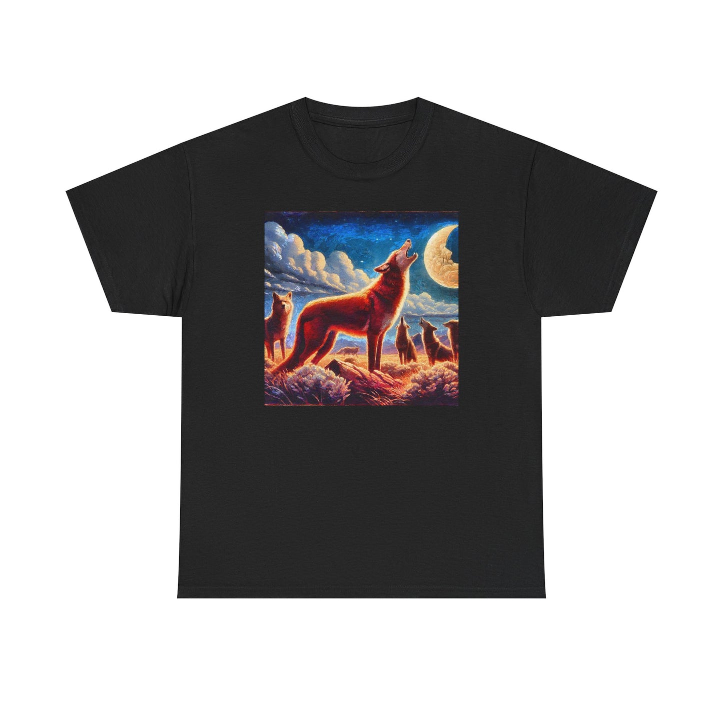 Coyotees in Moonlight Unisex Heavy Cotton Tee