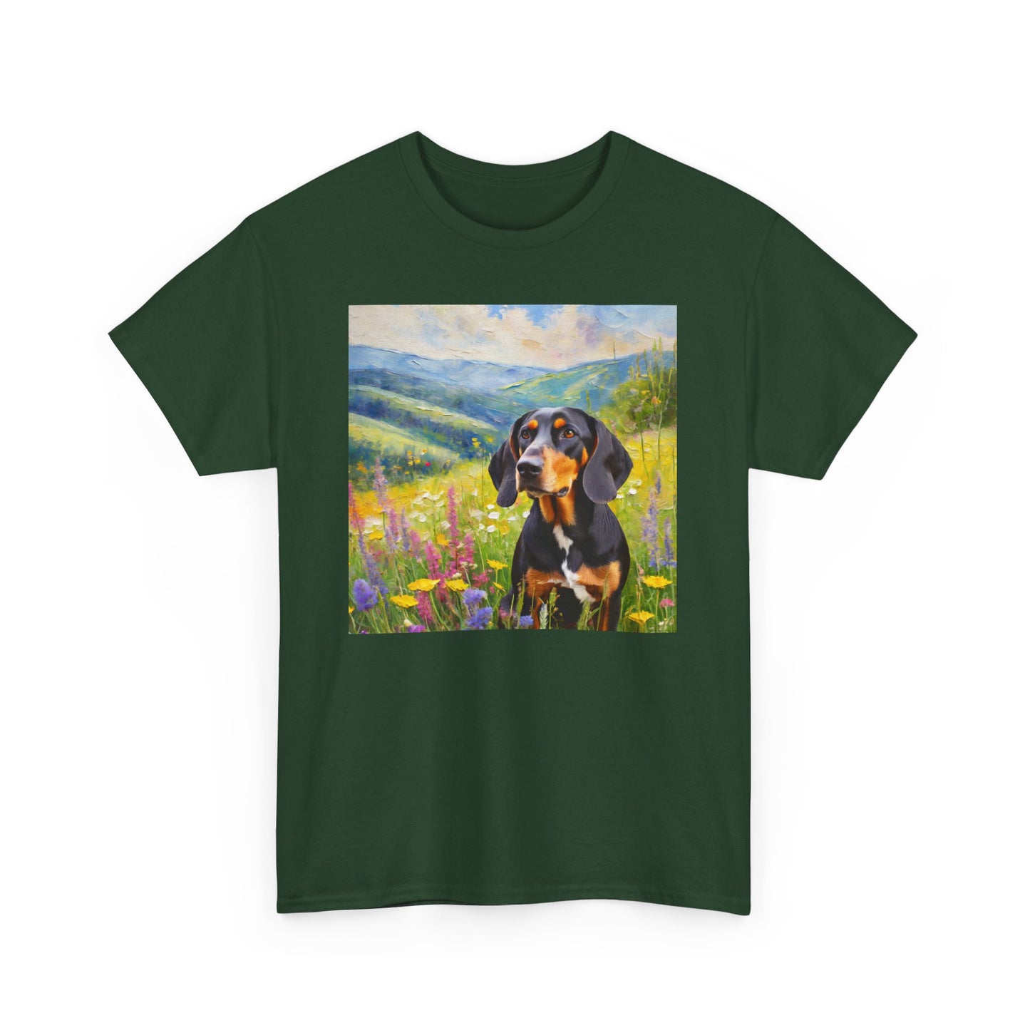 Black & Tan Coonhound Unisex Heavy Cotton Tee
