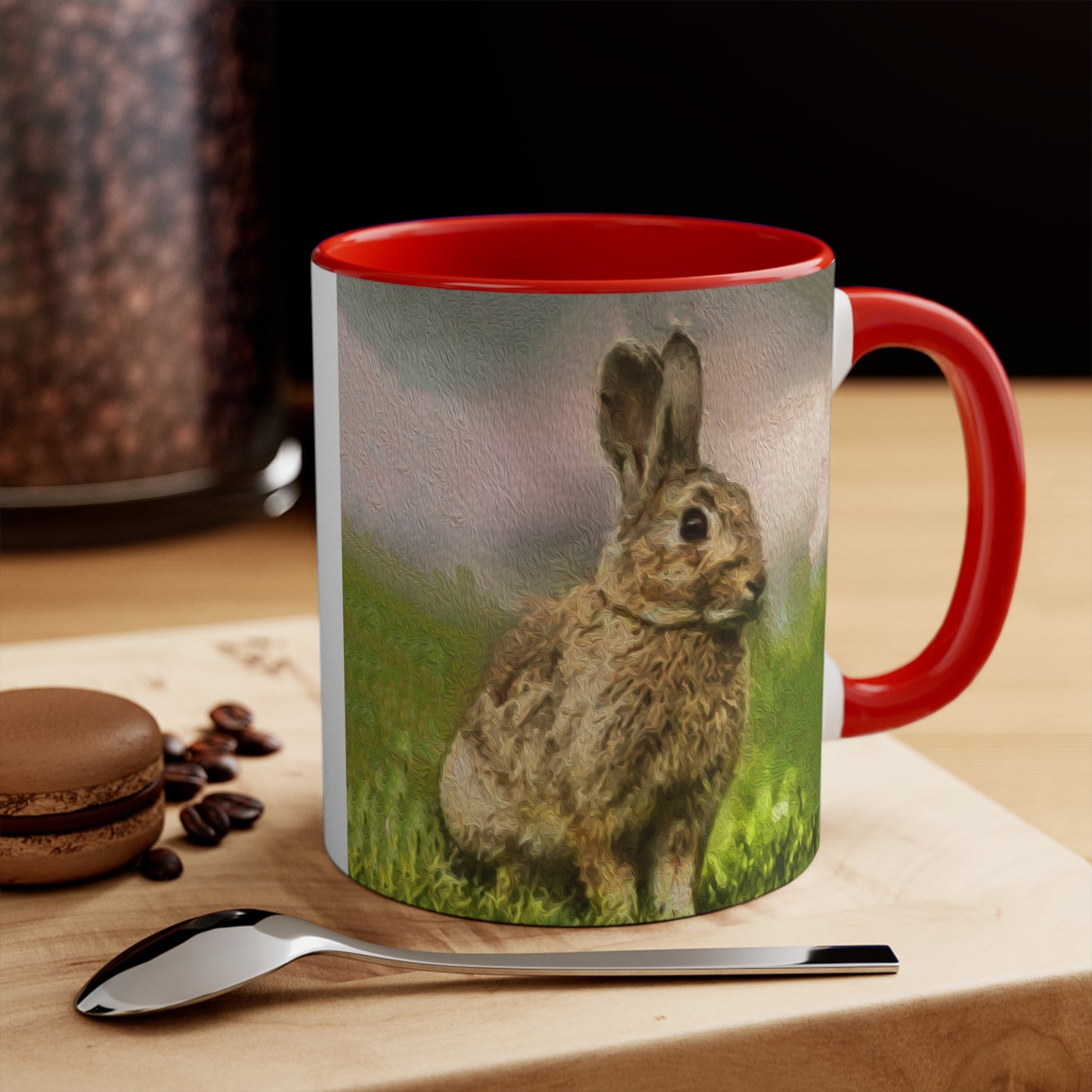 Rabbit 'Clover' Accent Coffee Mug, 11oz