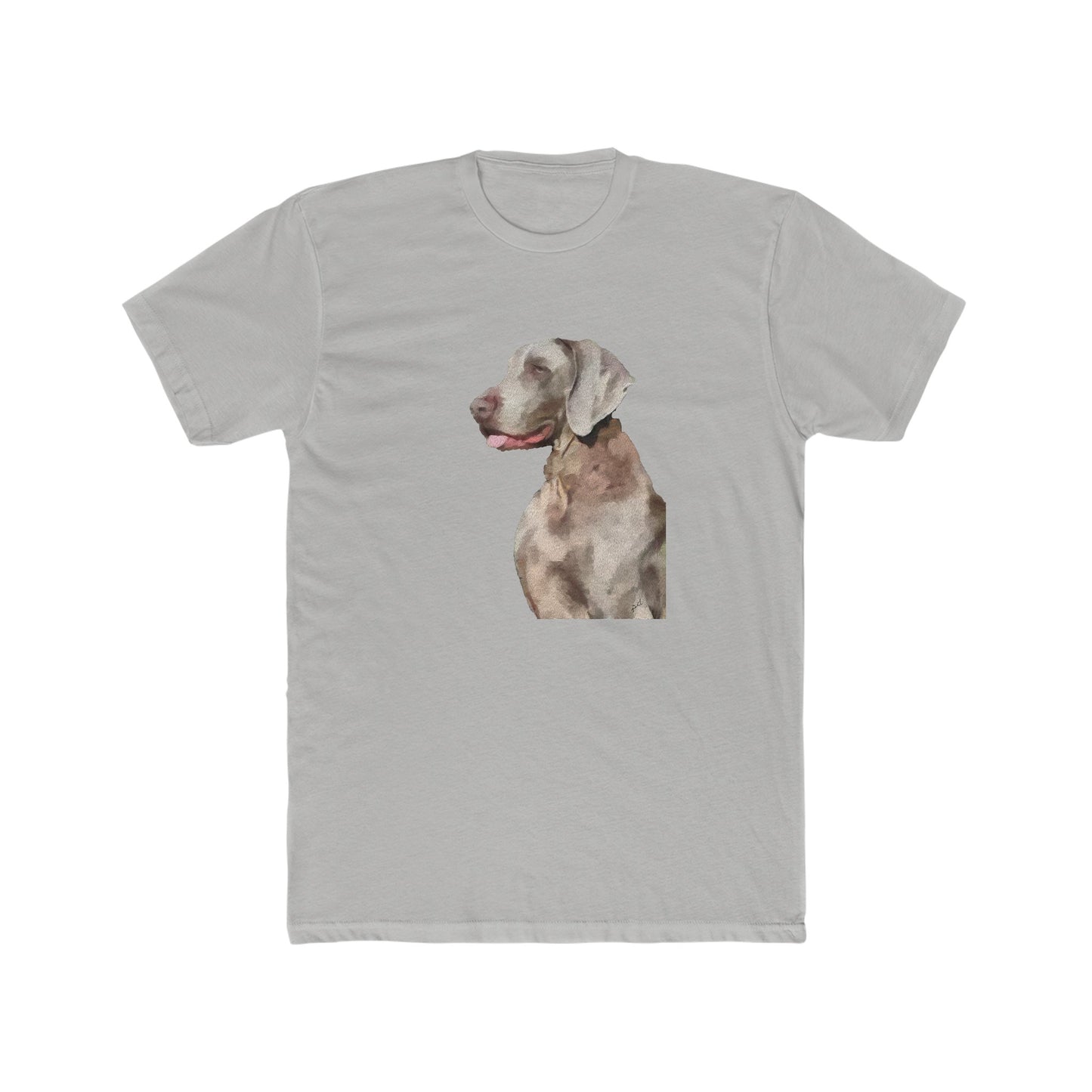 Weimaraner 'Rocky' - -- Men's Fitted Cotton Crew Tee