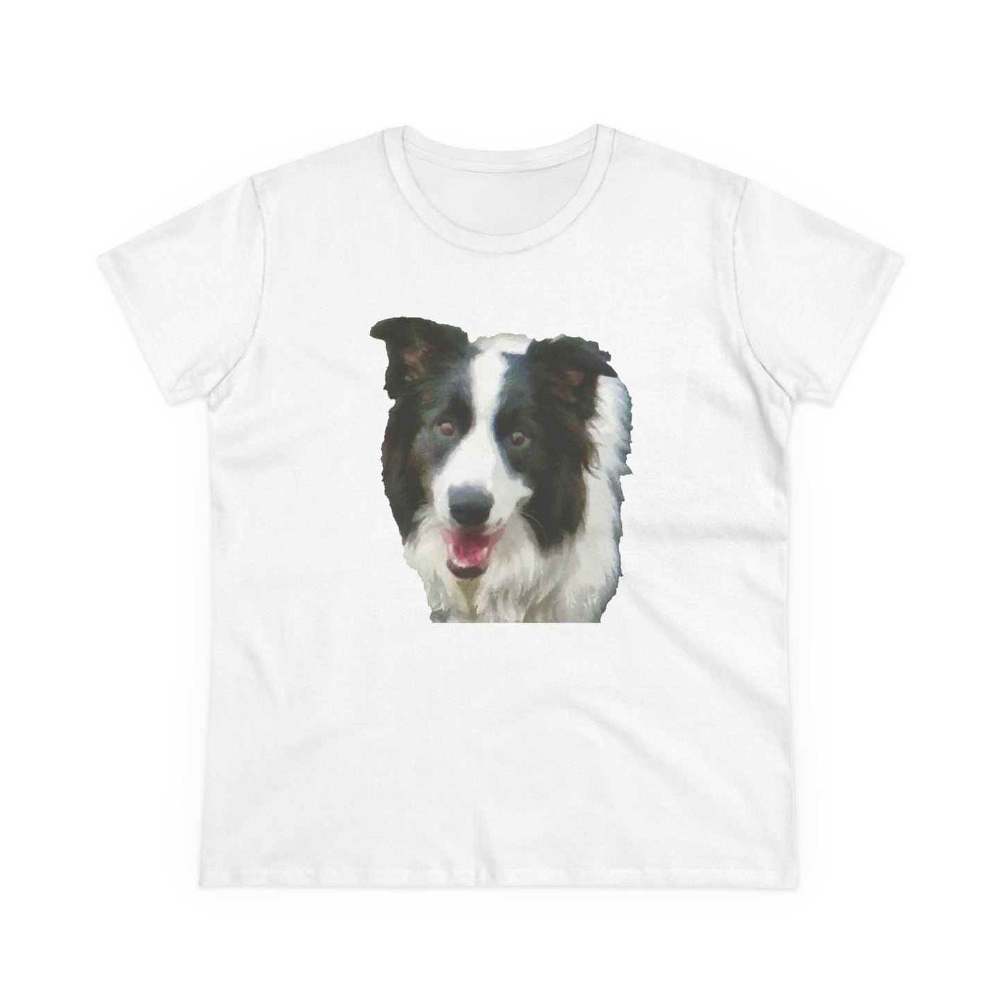 Border Collie '#2' Women's Midweight Cotton Tee
