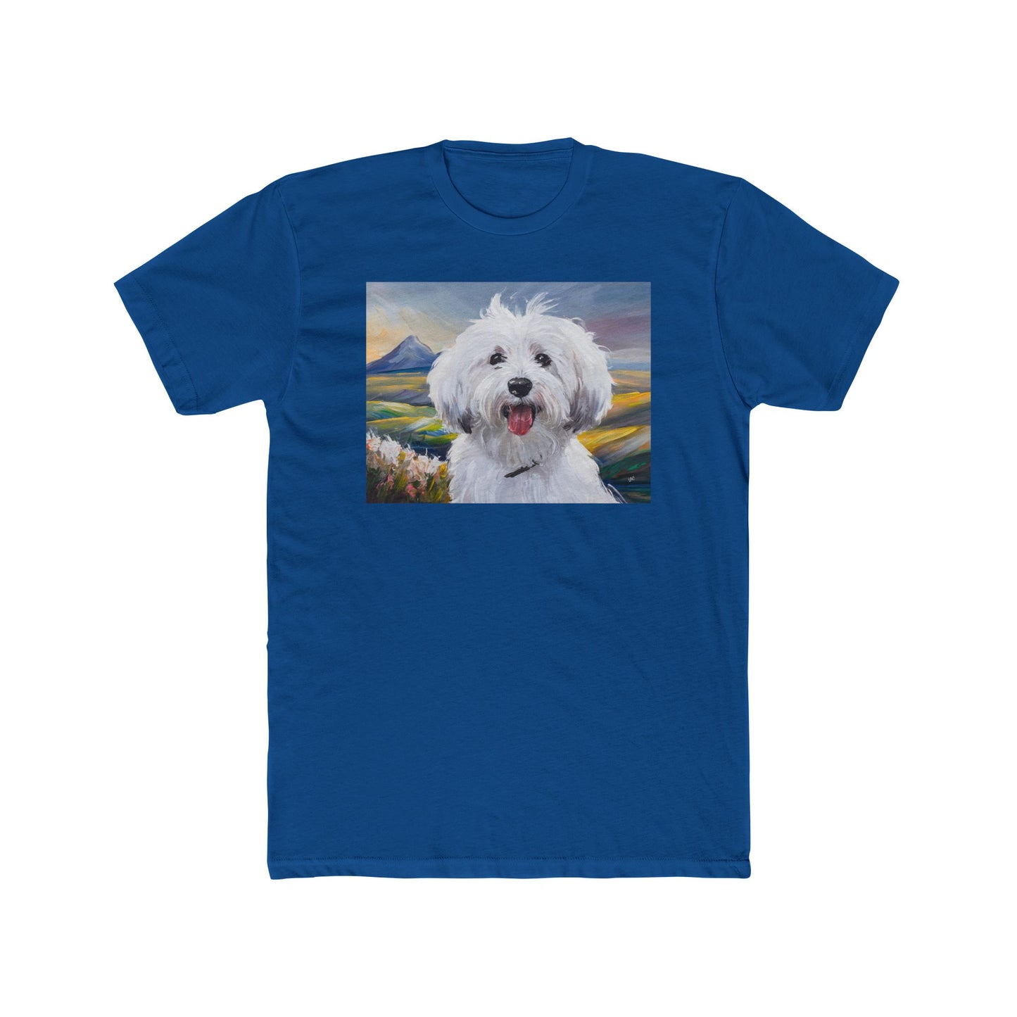 Coton de Tulear Men's Fitted Cotton Crew Tee