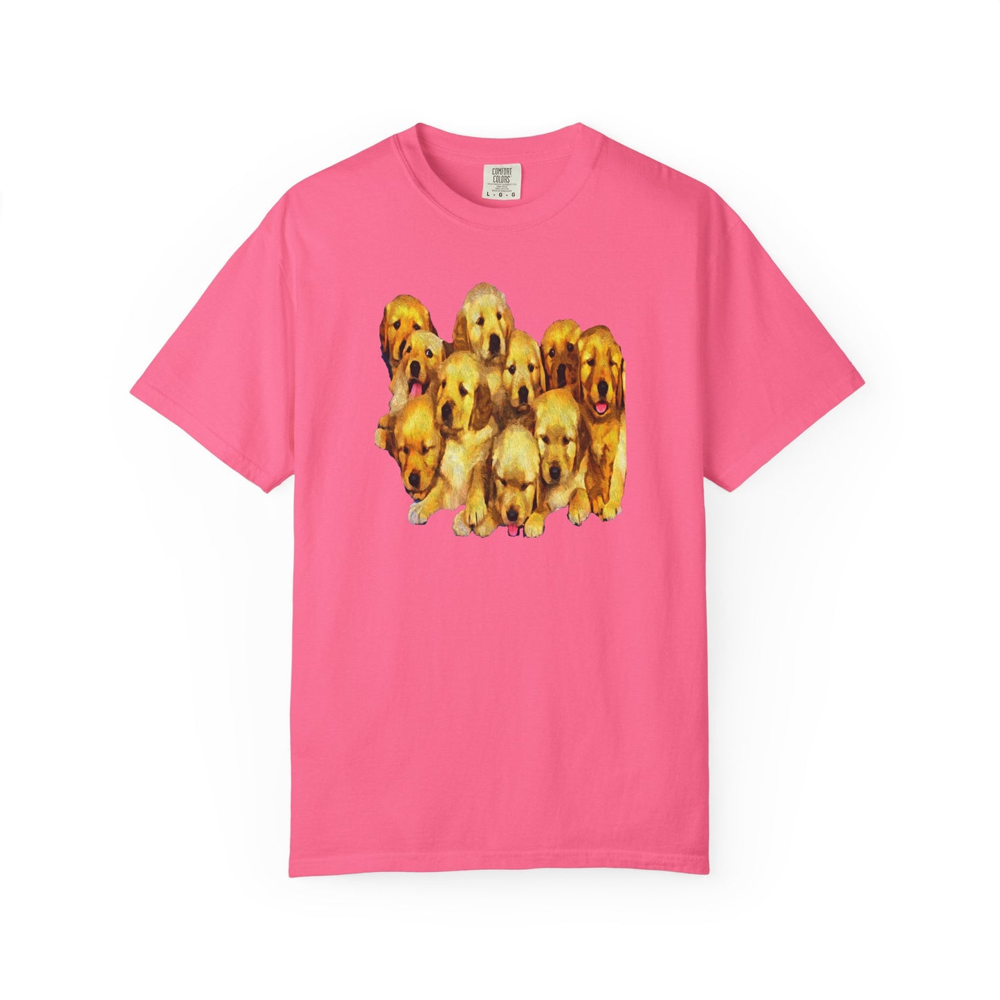 Golden Retriever Puppies Unisex-Adult Relaxed Fit Cotton T-shirt