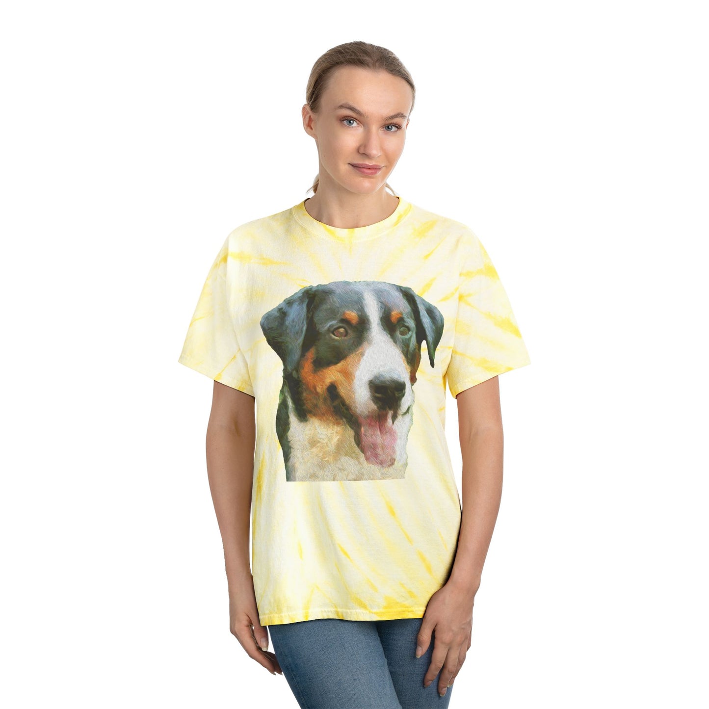 Appenzeller Sennenhund Unisex Cotton Tie-Dye Tee, Cyclone